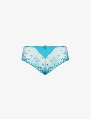 Délice floral-embroidered high-rise briefs by SIMONE PERELE