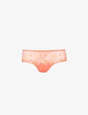 Delice mid-rise stretch-lace shorty briefs by SIMONE PERELE
