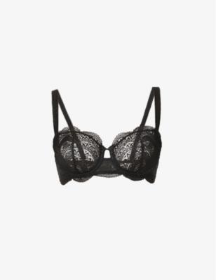 Karma half-cup stretch-lace bra by SIMONE PERELE