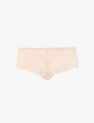 Karma scallop-trim mid-rise stretch-lace briefs by SIMONE PERELE