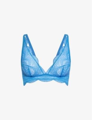 Karma triangle-cup stretch-lace bra by SIMONE PERELE