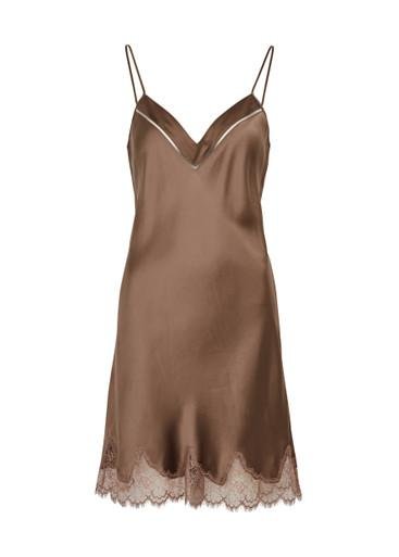 Nocturne lace-trimmed silk-satin chemise by SIMONE PERELE