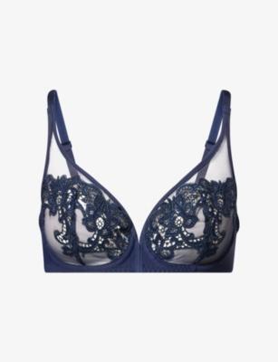 Saga Plunge Underwired Lace Bra by SIMONE PERELE