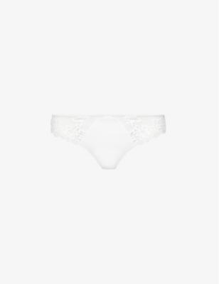 Saga mesh and stretch-lace thong by SIMONE PERELE