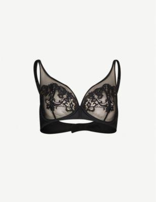 Saga stretch-tulle underwired half-cup bra by SIMONE PERELE