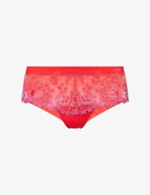 Wish Lace-Overlay Shorty Stretch-Woven Briefs by SIMONE PERELE