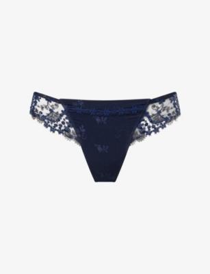 Wish Mesh and Lace Tanga Briefs by SIMONE PERELE