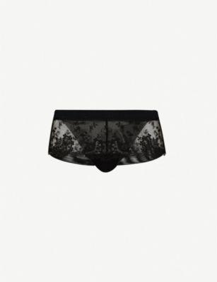 Wish embroidered mesh and lace shorts by SIMONE PERELE