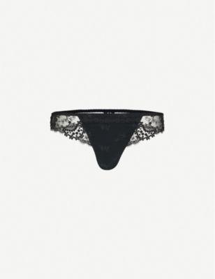 Wish mesh and lace tanga briefs by SIMONE PERELE