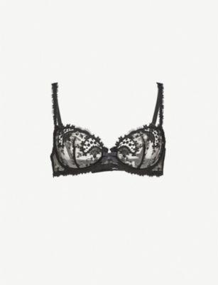 Wish stretch-tulle and lace underwired half-cup bra by SIMONE PERELE