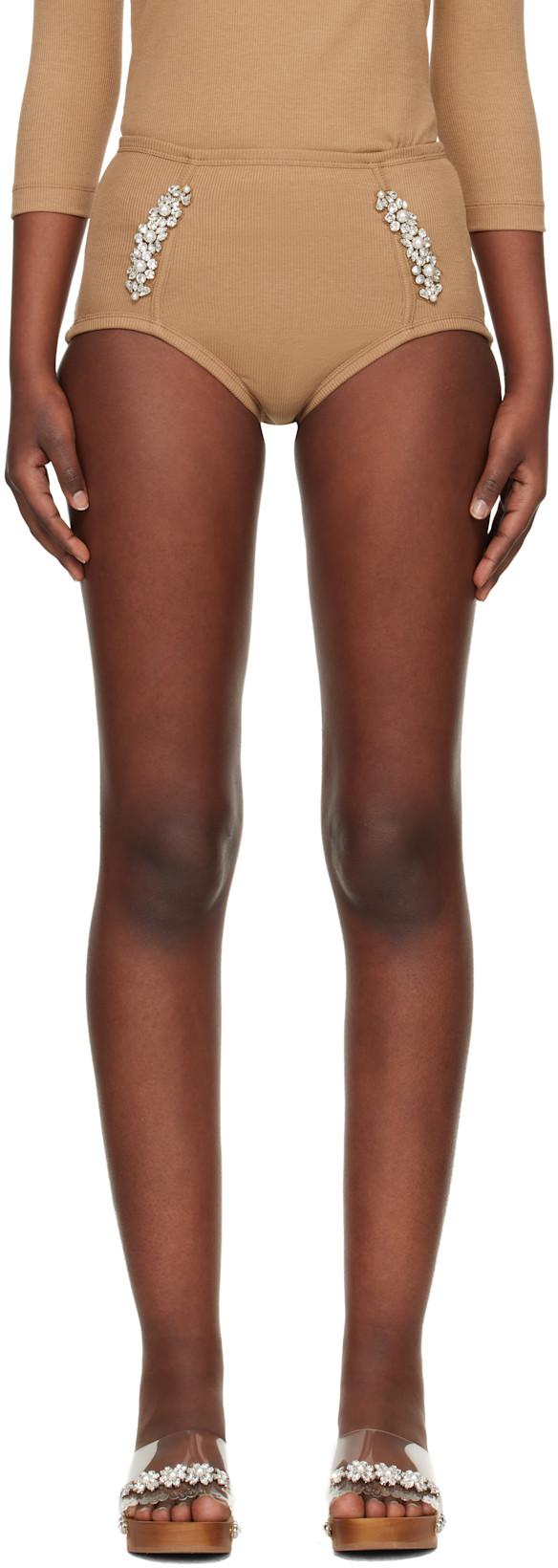 Beige Sculpt Briefs by SIMONE ROCHA