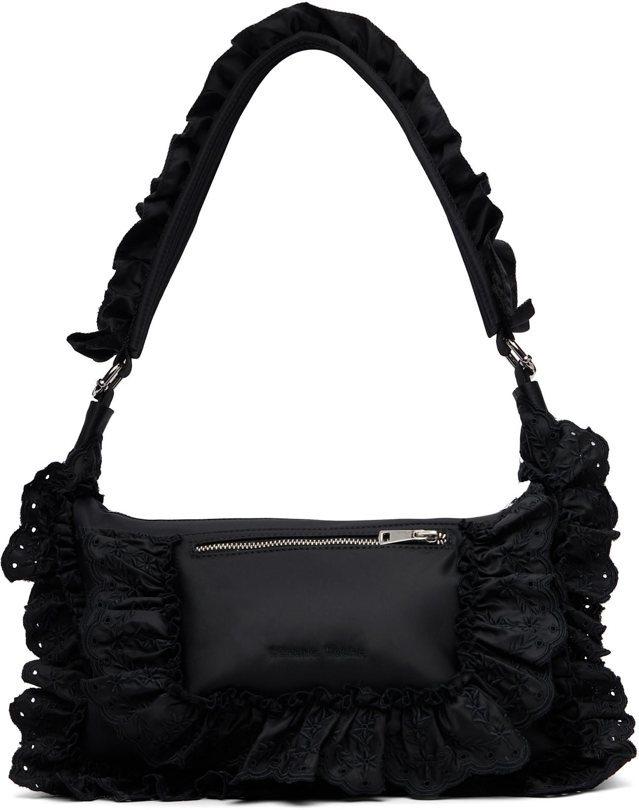 Black Pillowase Shoulder Bag by SIMONE ROCHA