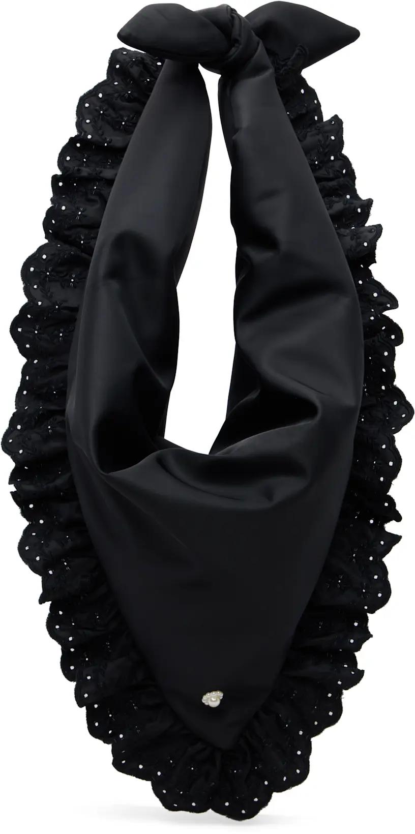 Black Pillowcase Satchel Bag by SIMONE ROCHA