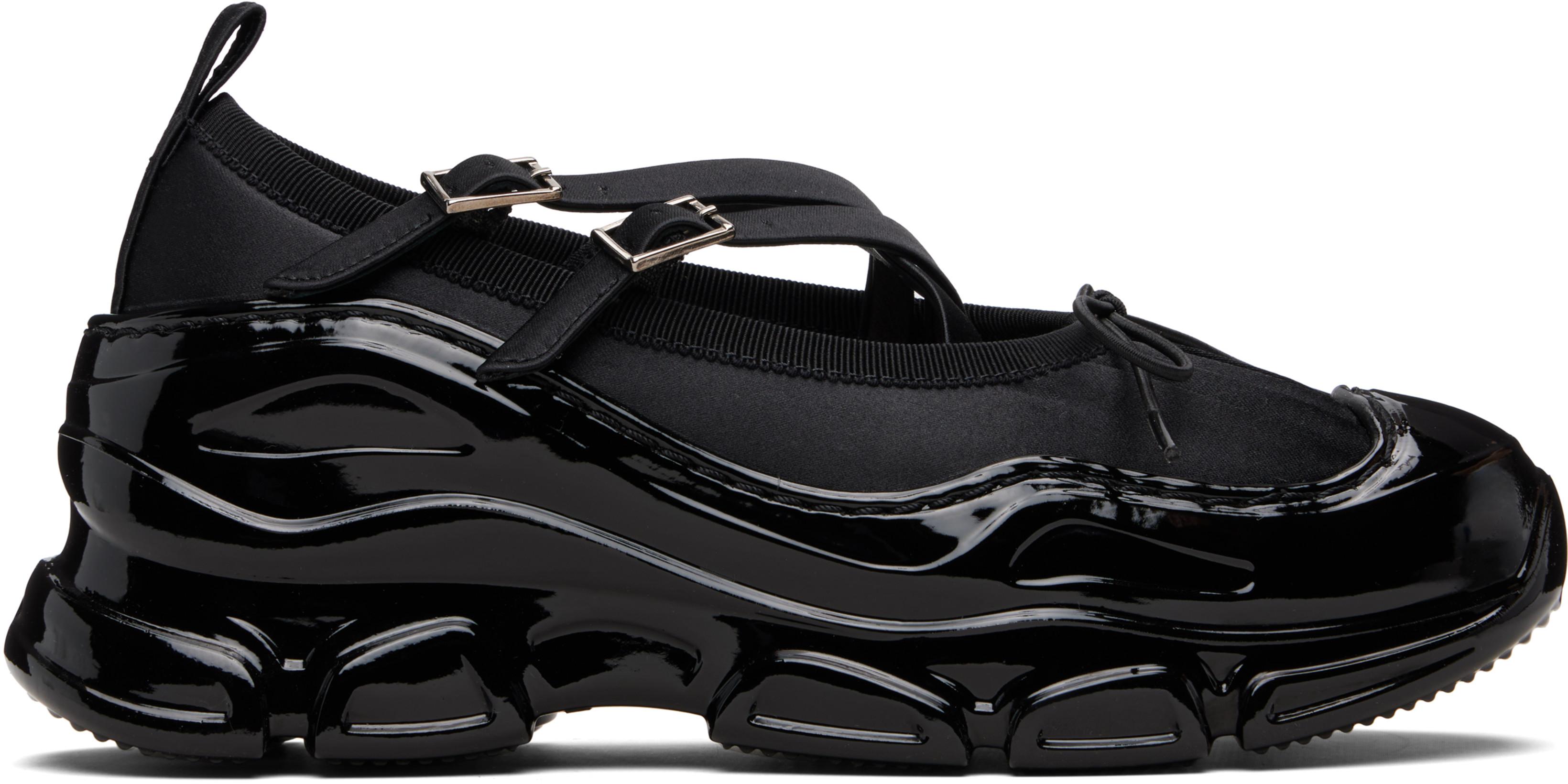 Black Tracker Ballerina Sneakers by SIMONE ROCHA