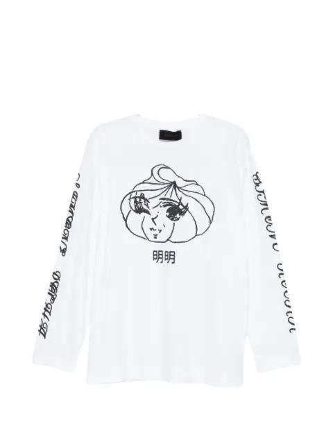 Dim Sum graphic-print long-sleeve T-shirt by SIMONE ROCHA