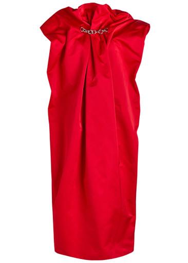 Duchess draped satin midi dress by SIMONE ROCHA