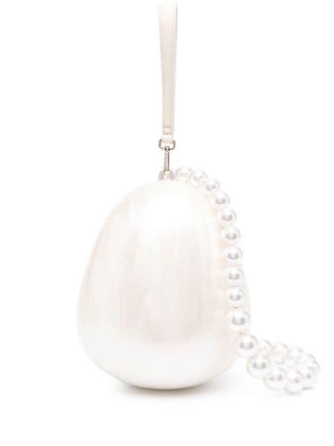 Egg faux pearl tote bag by SIMONE ROCHA