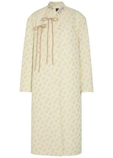 Embellished floral-jacquard cotton-blend coat by SIMONE ROCHA