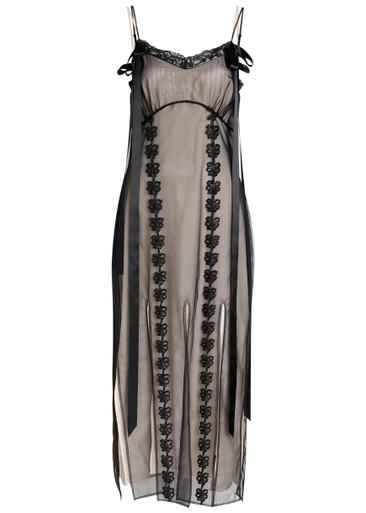 Floral-appliquéd tulle maxi dress by SIMONE ROCHA