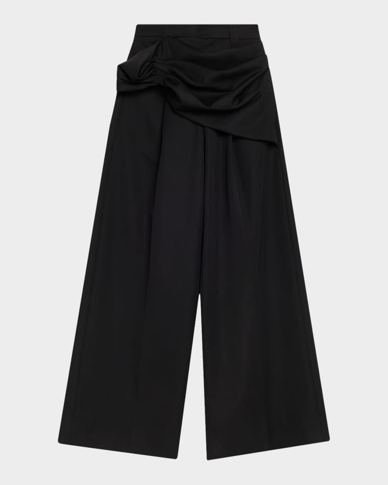 Gathered Drape Wide-Leg Trousers by SIMONE ROCHA