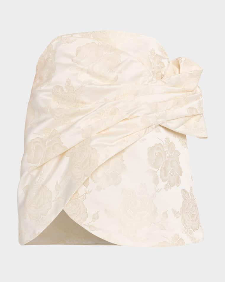 Gathered Flower Jacquard Strapless Top by SIMONE ROCHA