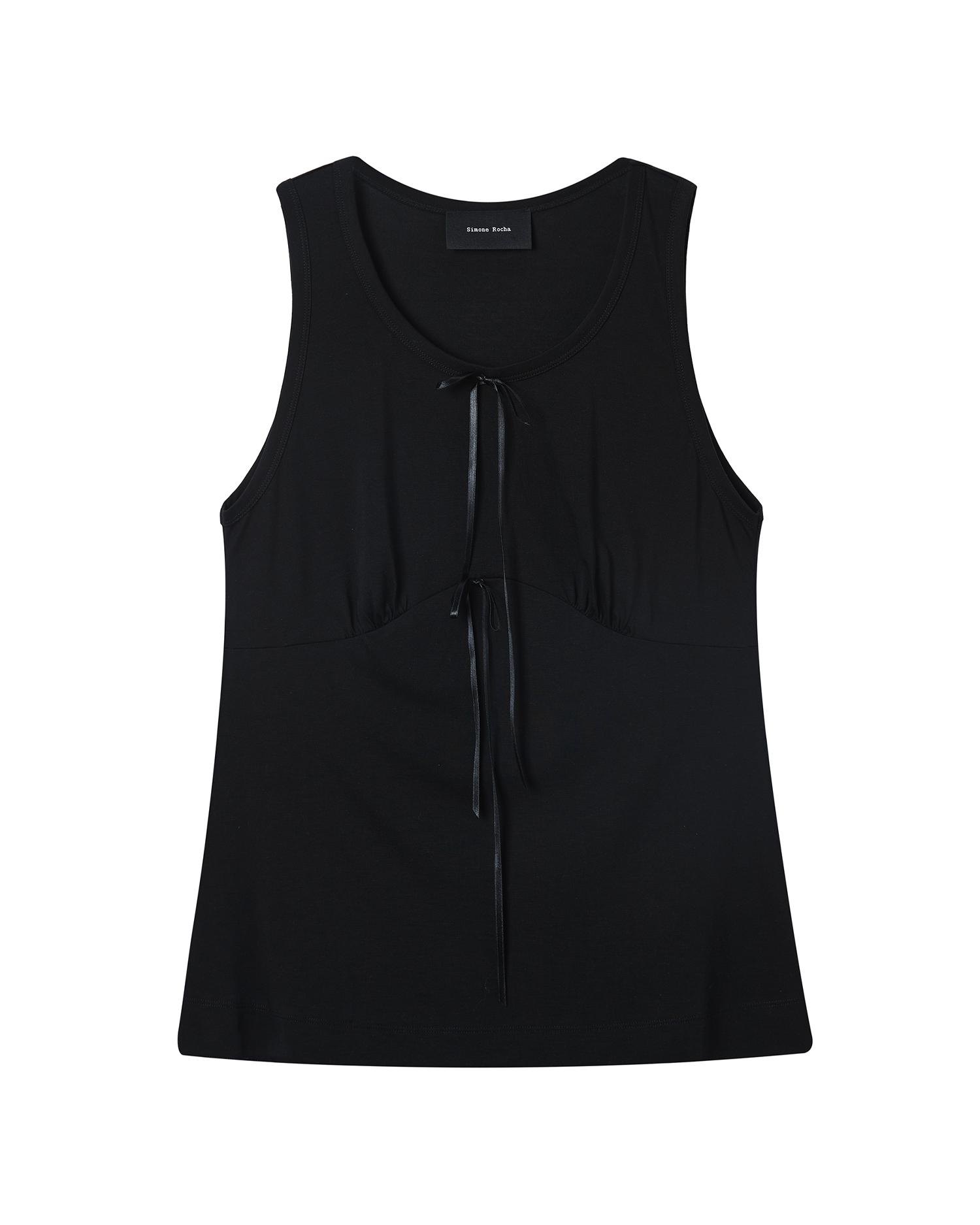 Gathered bust bow tank by SIMONE ROCHA