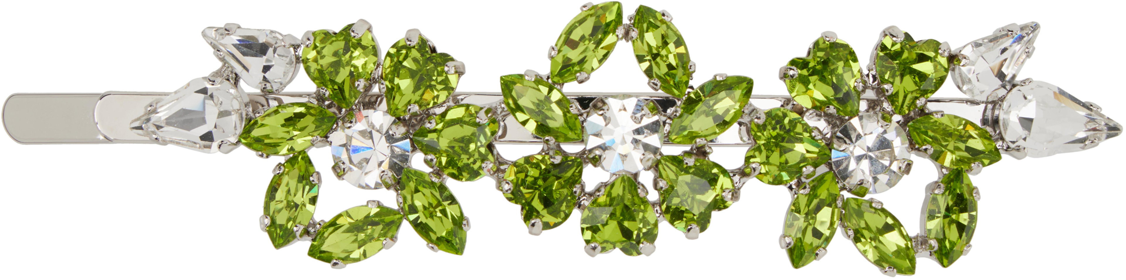 Green Heartbloom Hair Clip by SIMONE ROCHA