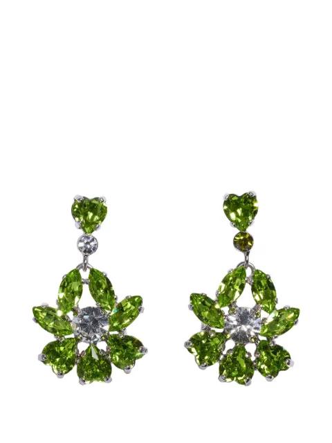 Heartbloom crystal drop earrings by SIMONE ROCHA