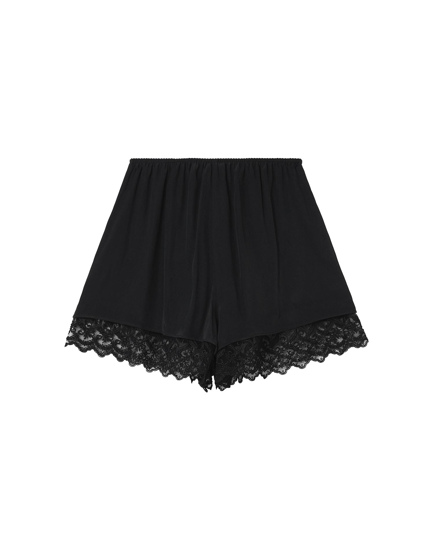 Lace trim negligee shorts by SIMONE ROCHA