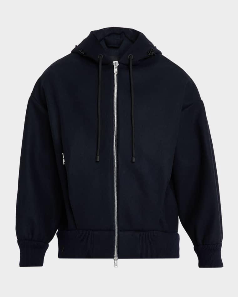 Men's Oversized Embellished-Hooded Full-Zip Jacket by SIMONE ROCHA