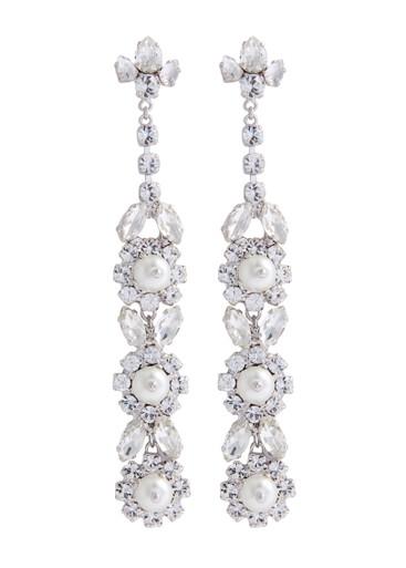 Pearl and crystal-embellished drop earrings by SIMONE ROCHA