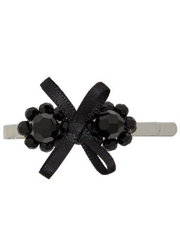 Petite Bow Flower crystal-embellished hair clip by SIMONE ROCHA