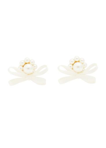 Petite Bow crystal-embellished stud earrings by SIMONE ROCHA