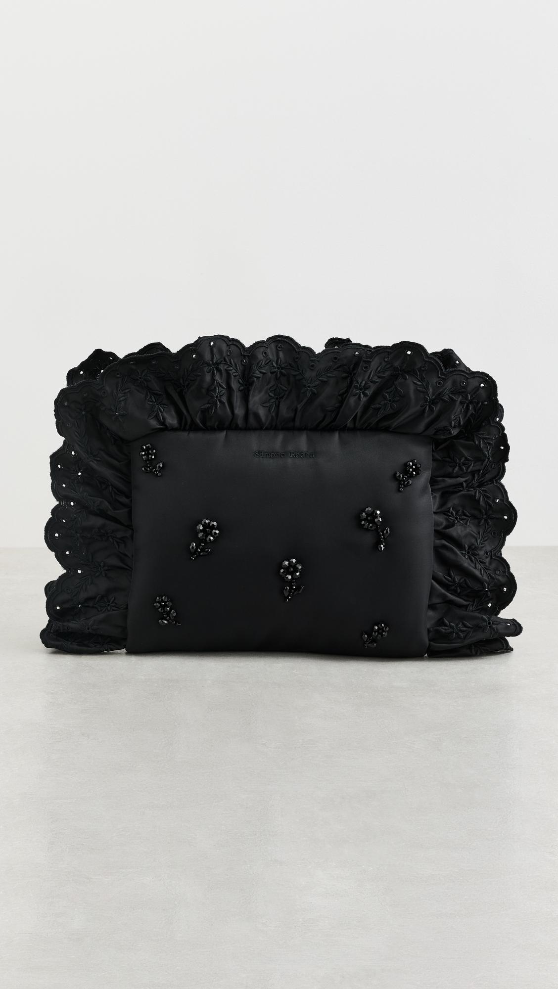 Pillowcase Embroidered Clutch Bag by SIMONE ROCHA