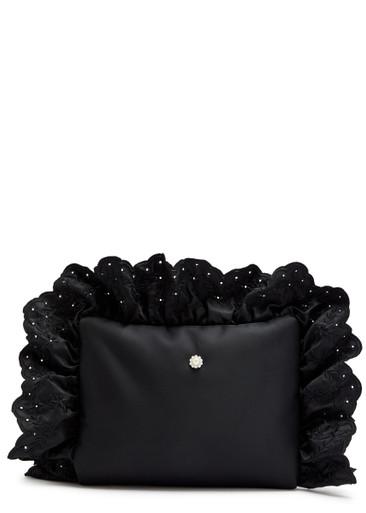 Pillowcase embroidered padded clutch by SIMONE ROCHA