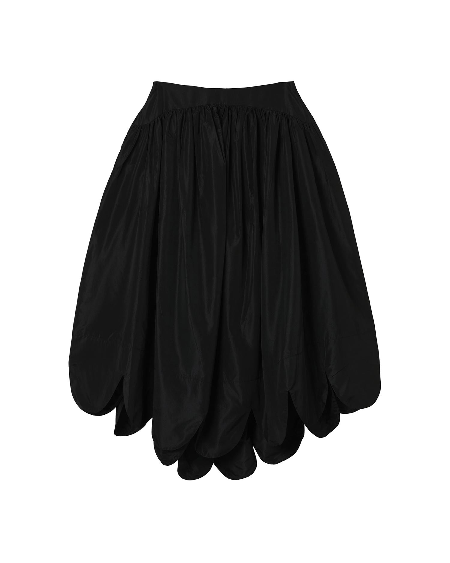 Pressed rosette petal hem basque skirt by SIMONE ROCHA