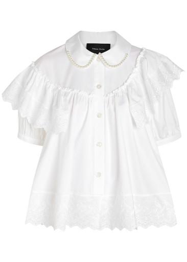 Ruffle cotton blouse by SIMONE ROCHA