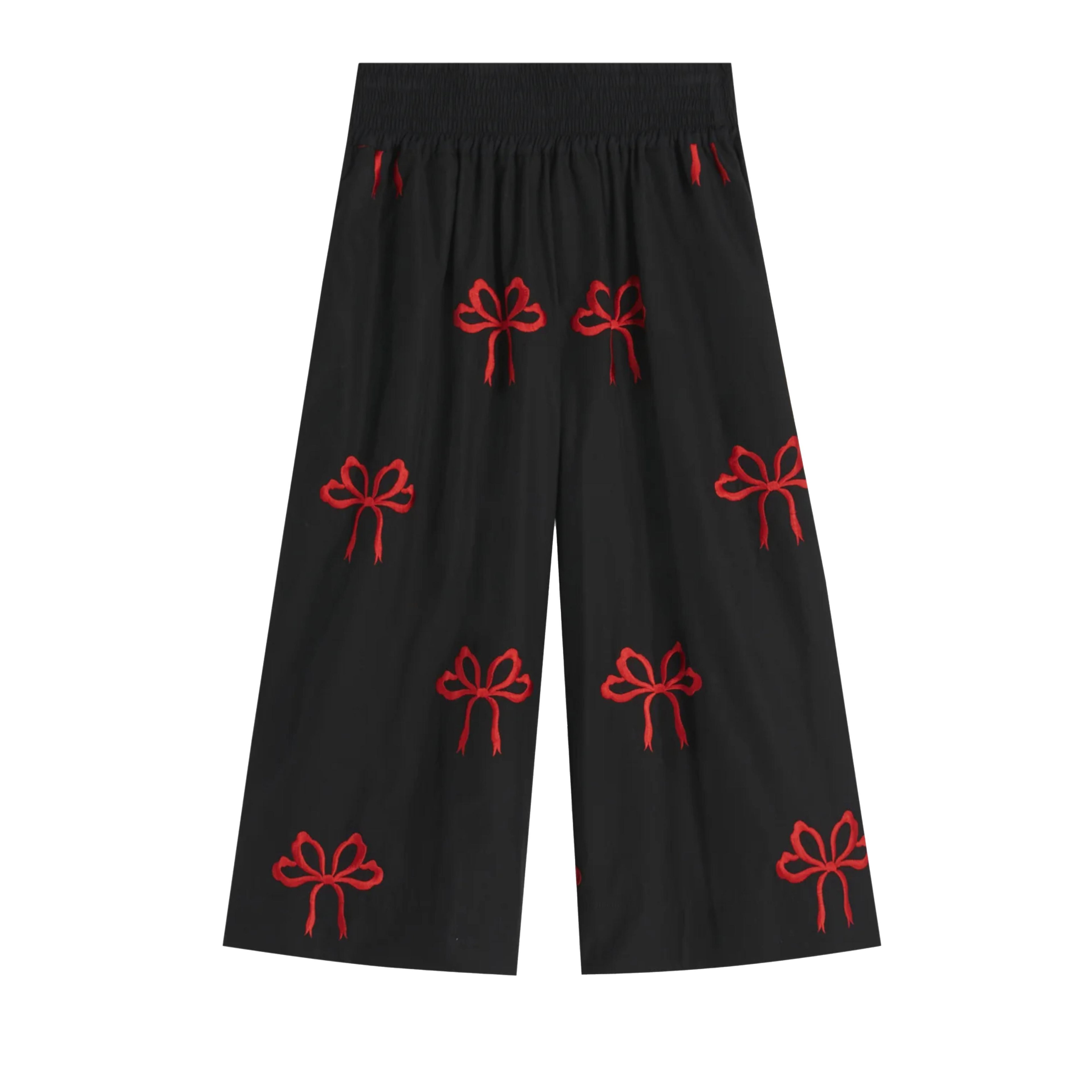 SIMONE ROCHA - Elasticated Boxing Shorts - (Black/Red) by SIMONE ROCHA