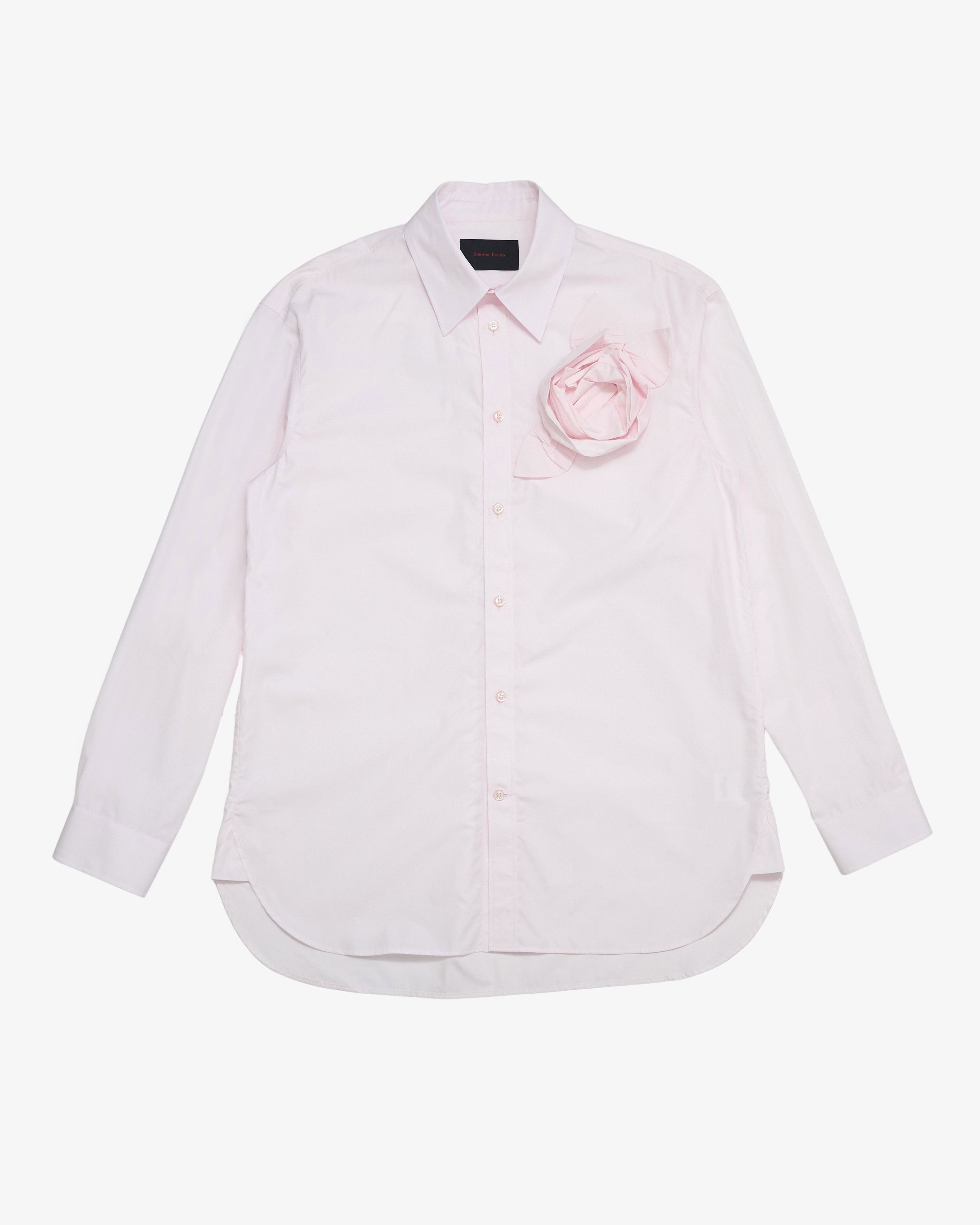 SIMONE ROCHA - Men's  Pressed Rosette Easy Shirt - (Pink) by SIMONE ROCHA