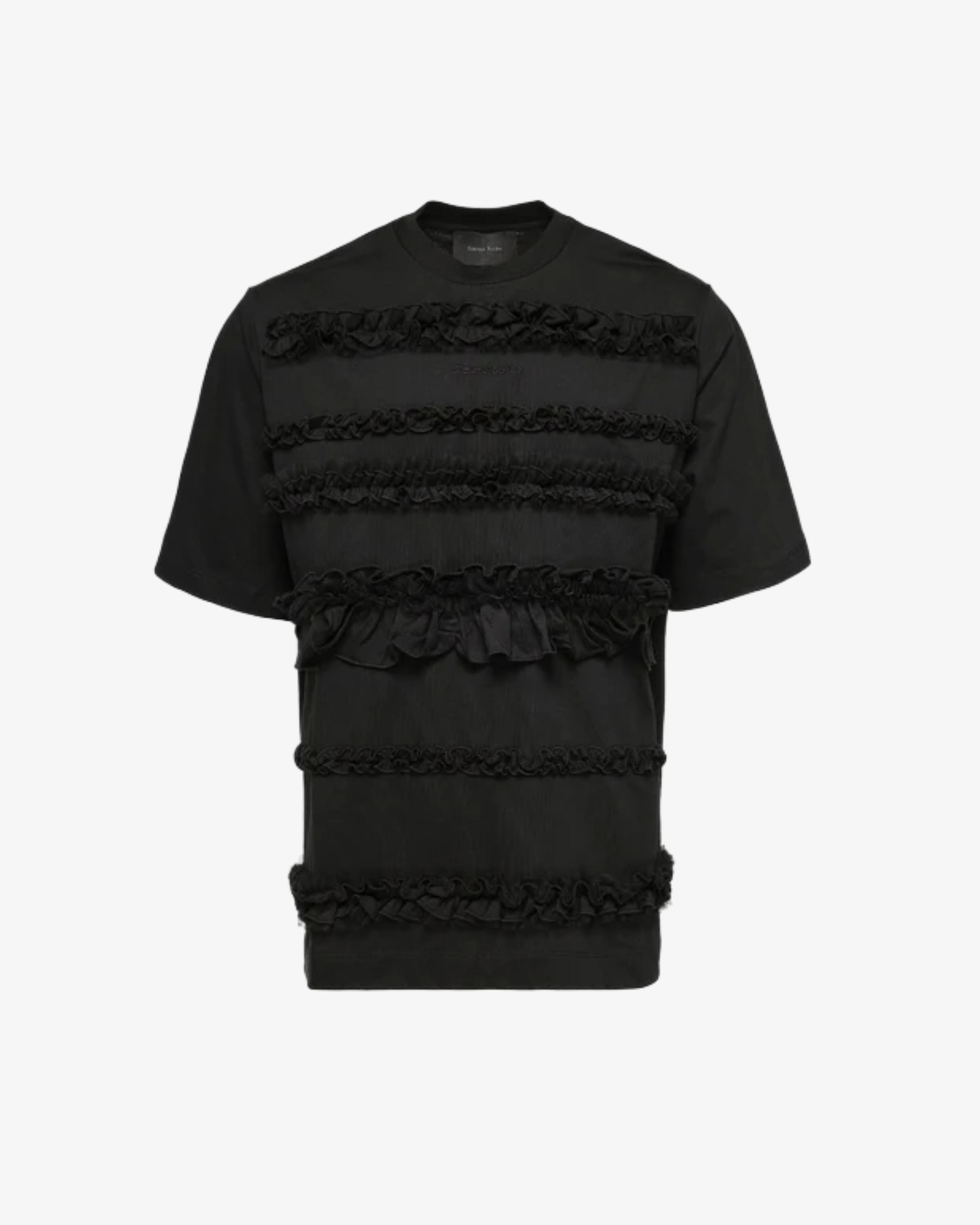 SIMONE ROCHA - Men's Ruffle Frill T-Shirt - (Black) by SIMONE ROCHA