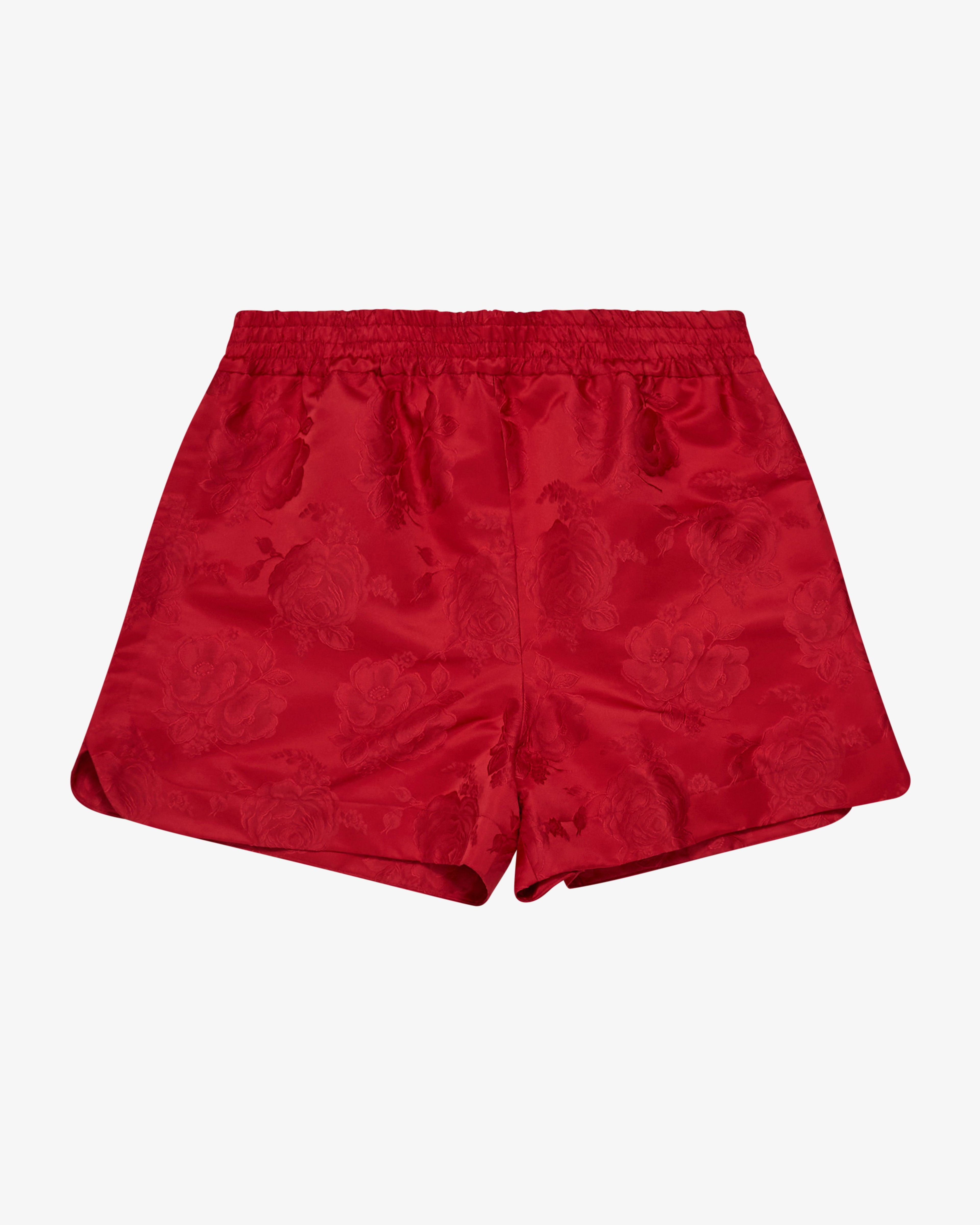 SIMONE ROCHA - Men's  Split-Hem Rose Shorts - (Red) by SIMONE ROCHA