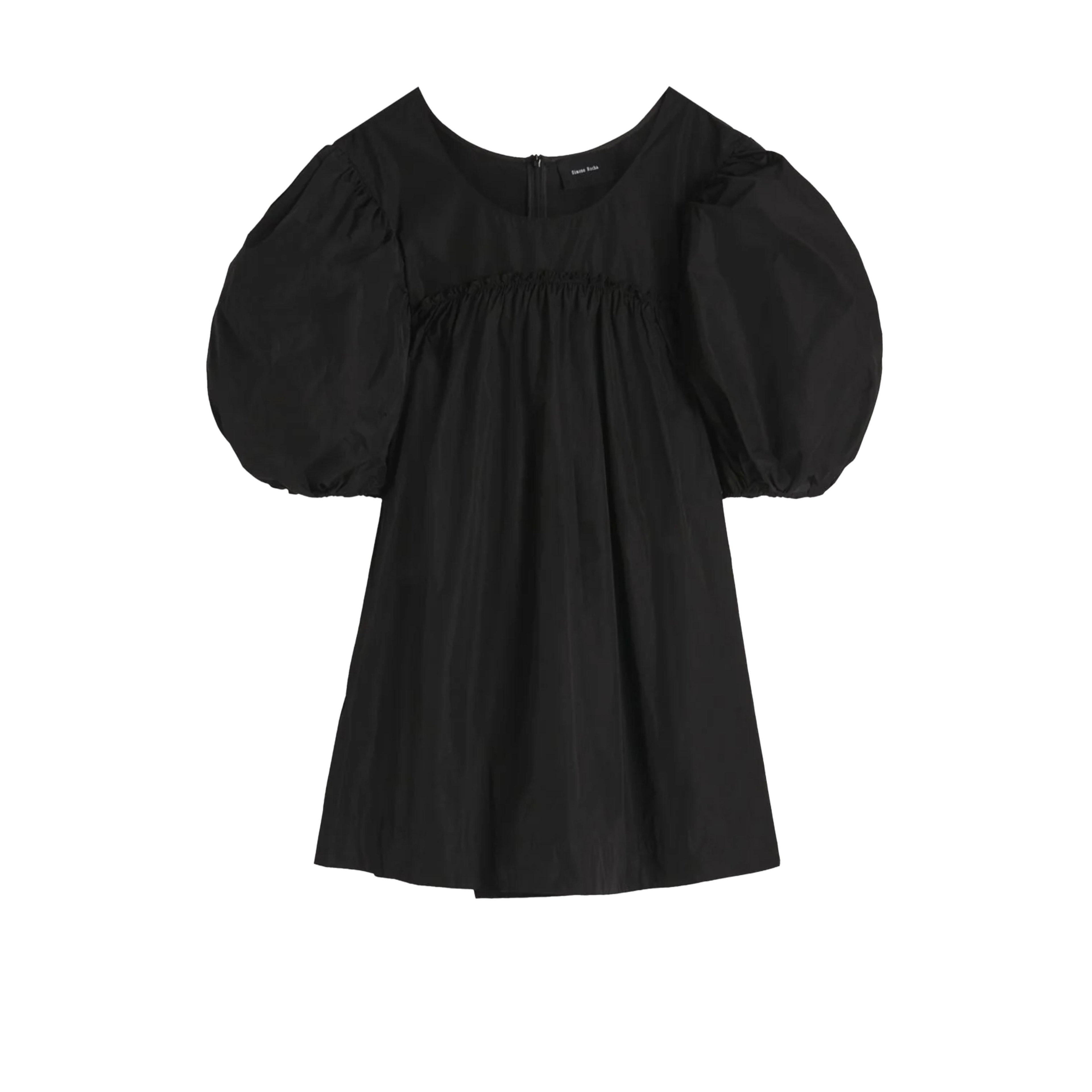 SIMONE ROCHA - Scoop Neck Puff Sleeve Mini Dress - (Black) by SIMONE ROCHA