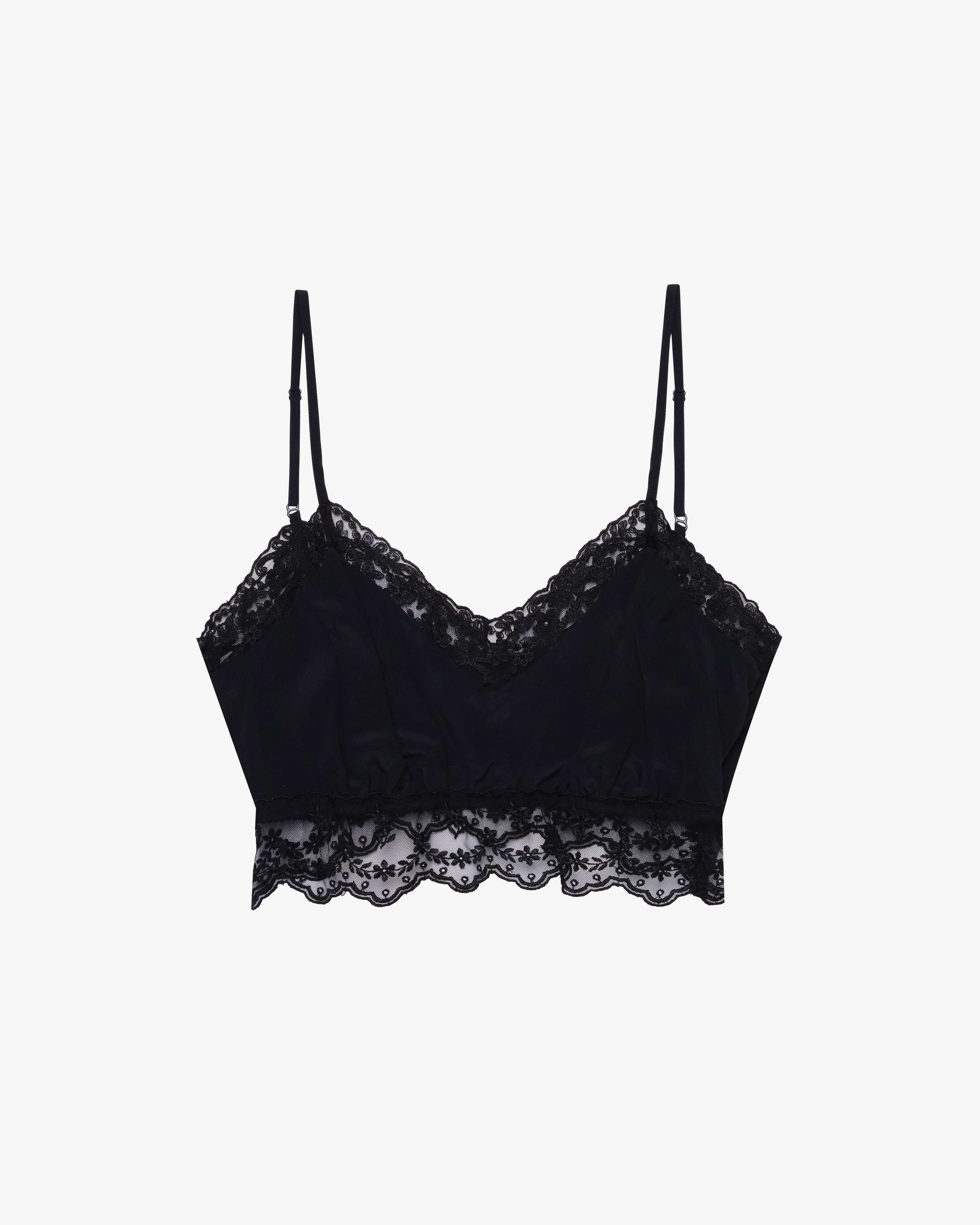 SIMONE ROCHA - Women's Lace Trim Negligee Bralette - (Black) by SIMONE ROCHA
