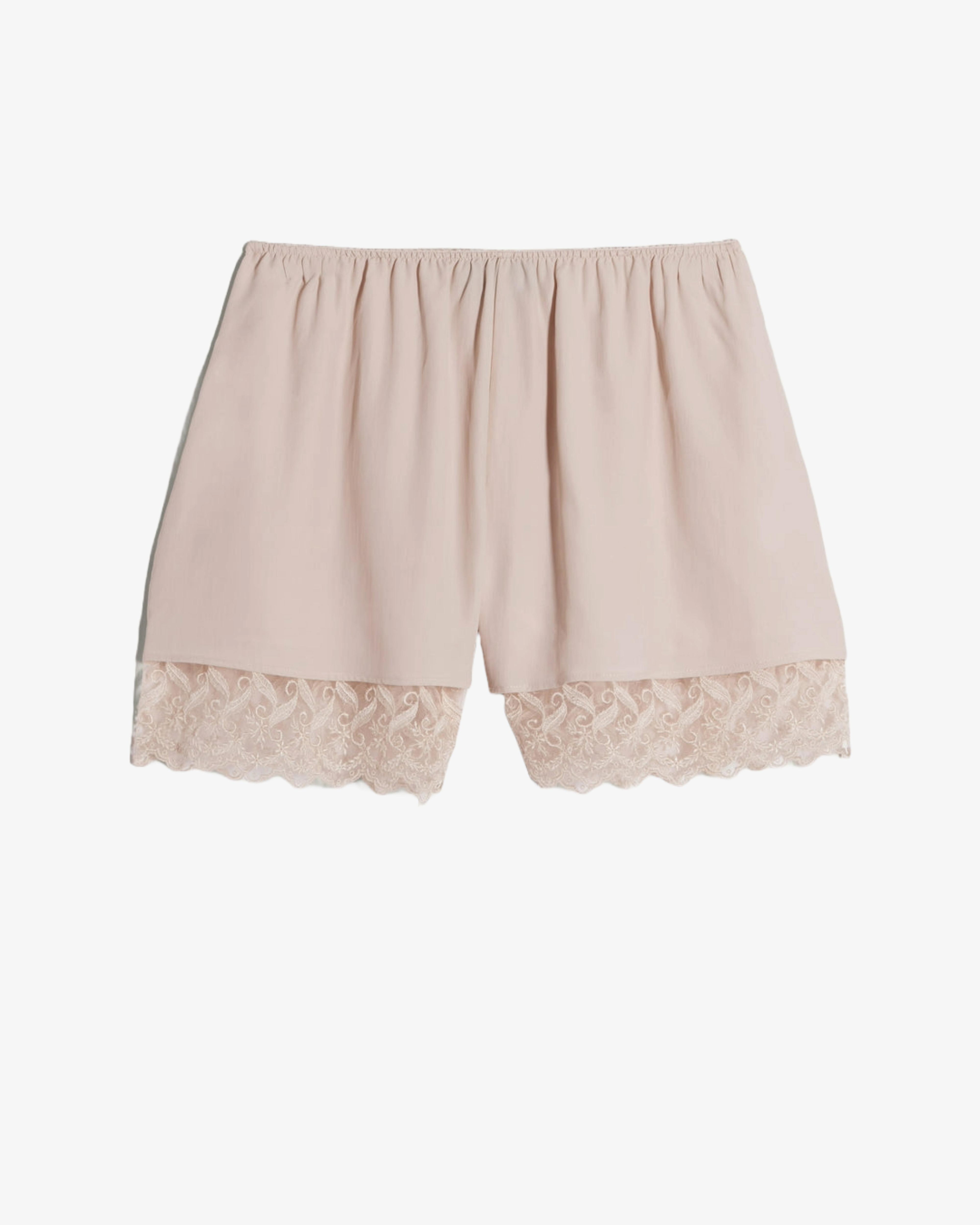 SIMONE ROCHA - Women's Lace Trim Negligee Shorts - (Nude) SS26 4177T 0514-SS26-NUDE by SIMONE ROCHA