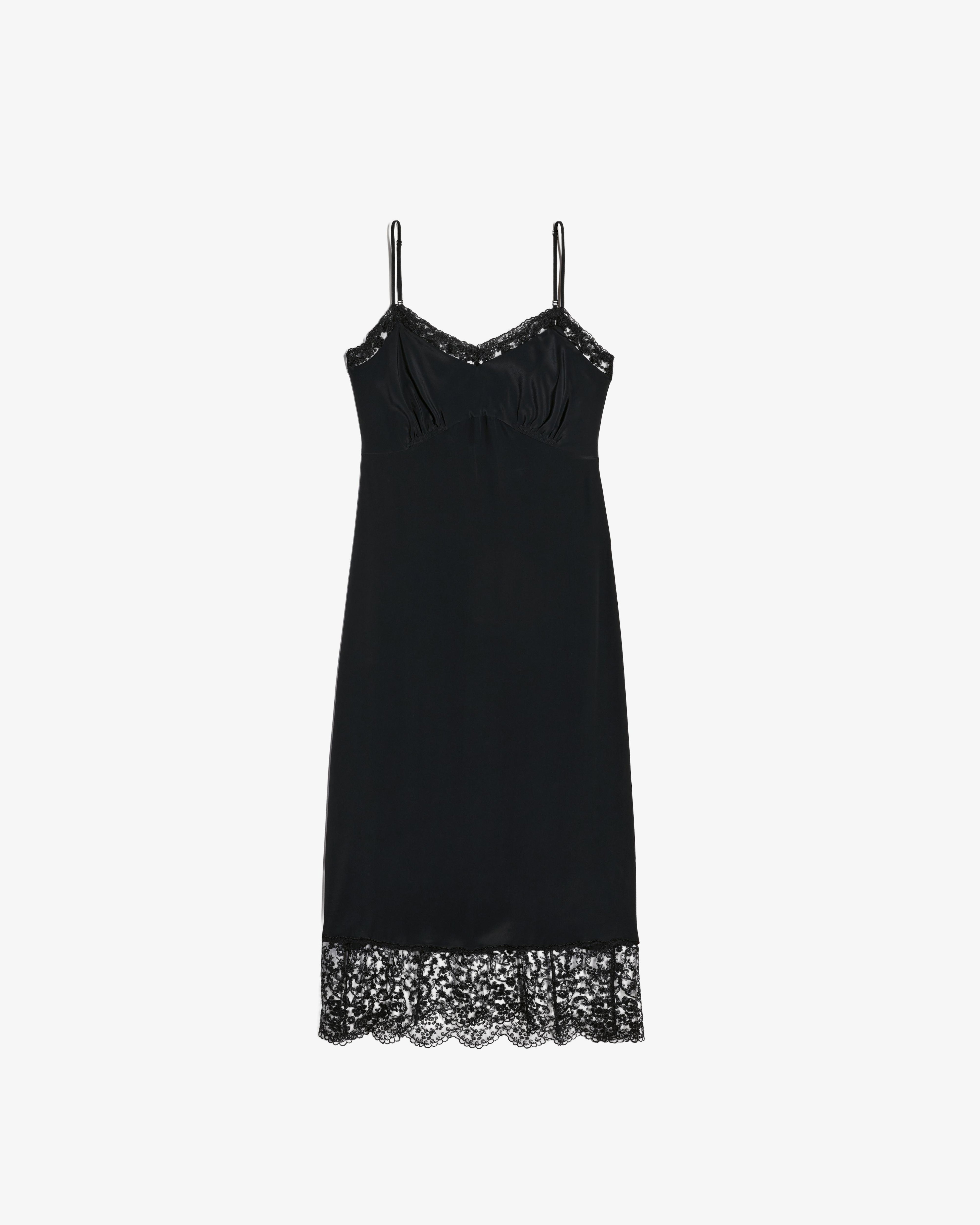SIMONE ROCHA - Women's Lace Trim Slip Dress - (Black) by SIMONE ROCHA