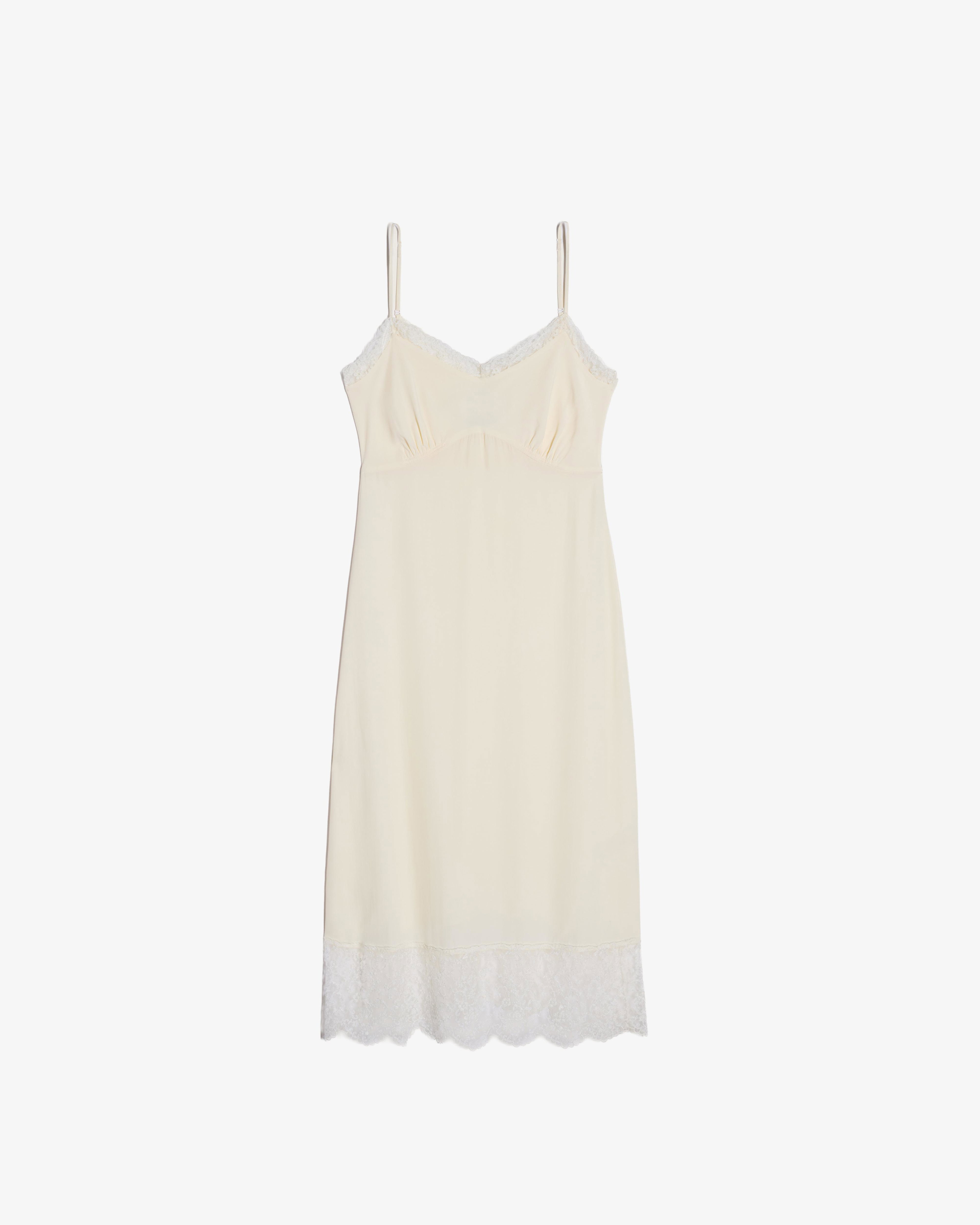 SIMONE ROCHA - Women's Lace Trim Slip Dress - (Cream) by SIMONE ROCHA
