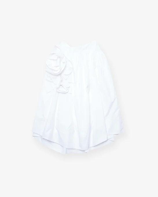 SIMONE ROCHA - Women's Pressed Rosette Basque Skirt - (White) by SIMONE ROCHA