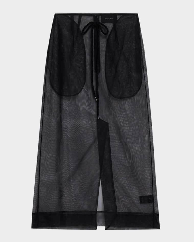 Sheer Tulle Midi Skirt by SIMONE ROCHA