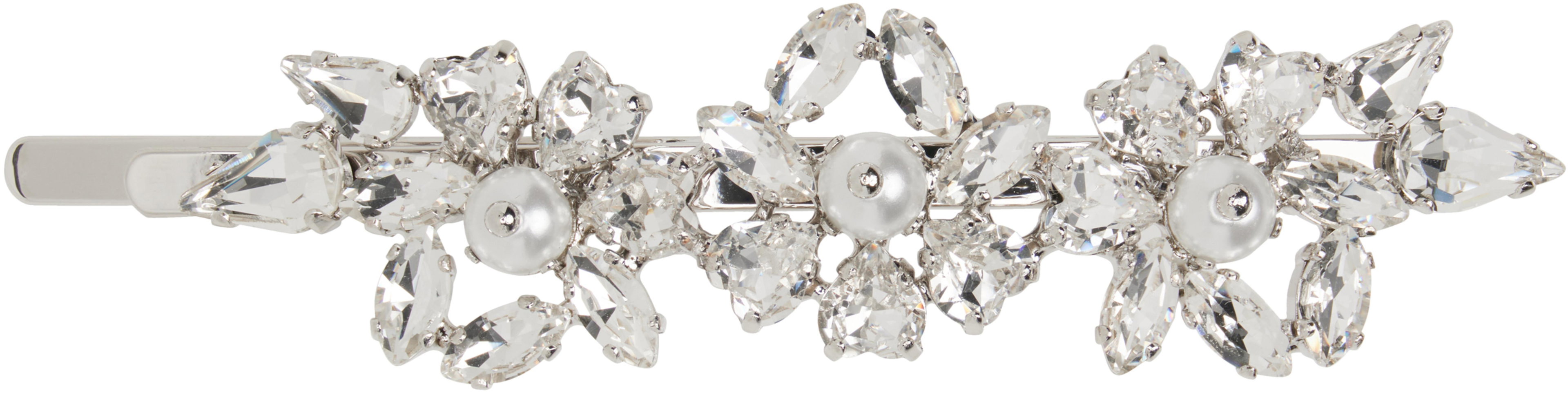 Silver Heartbloom Hair Clip by SIMONE ROCHA