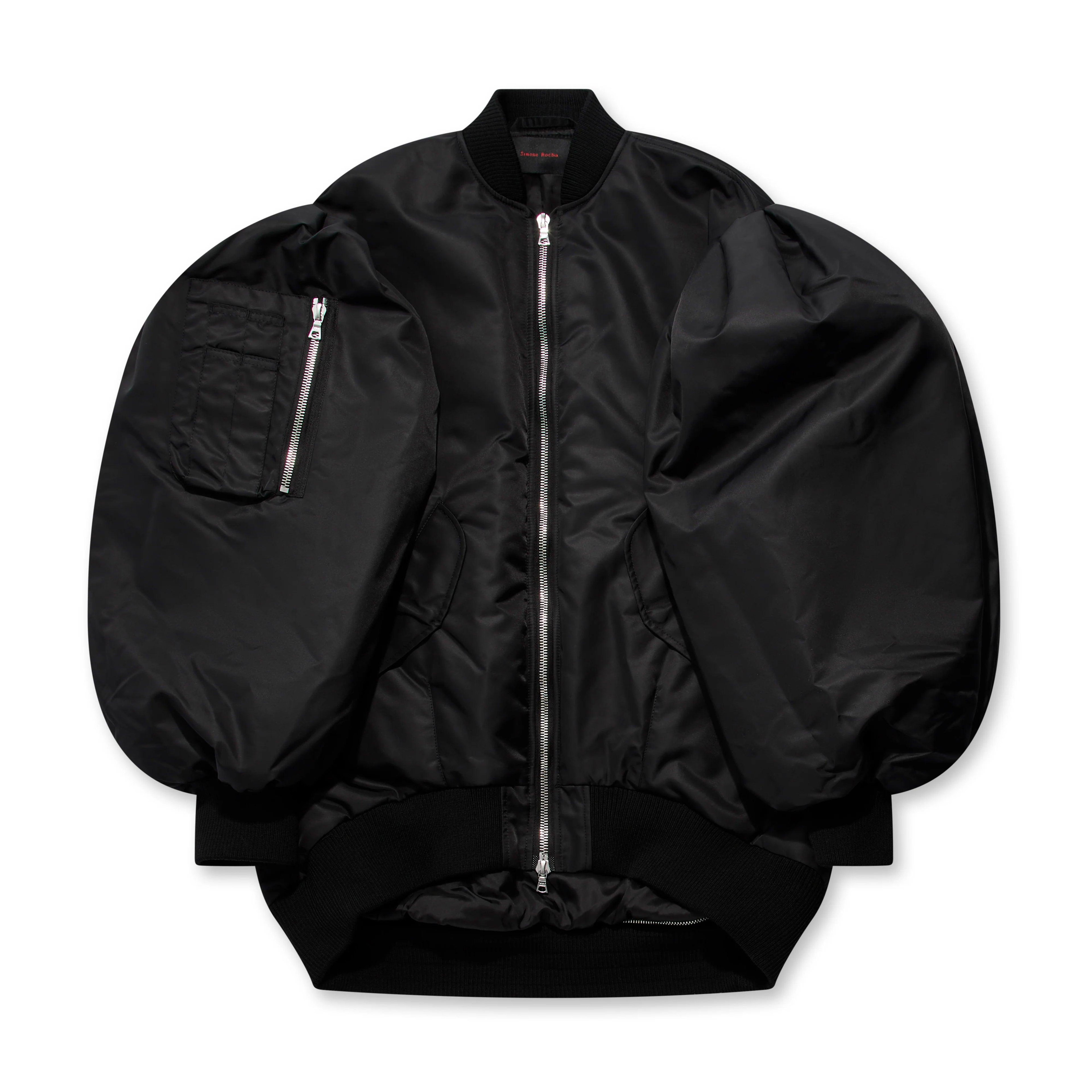 Simone Rocha - Men'S Oversized Puff Sleeve Bomber - (Black) by SIMONE ROCHA